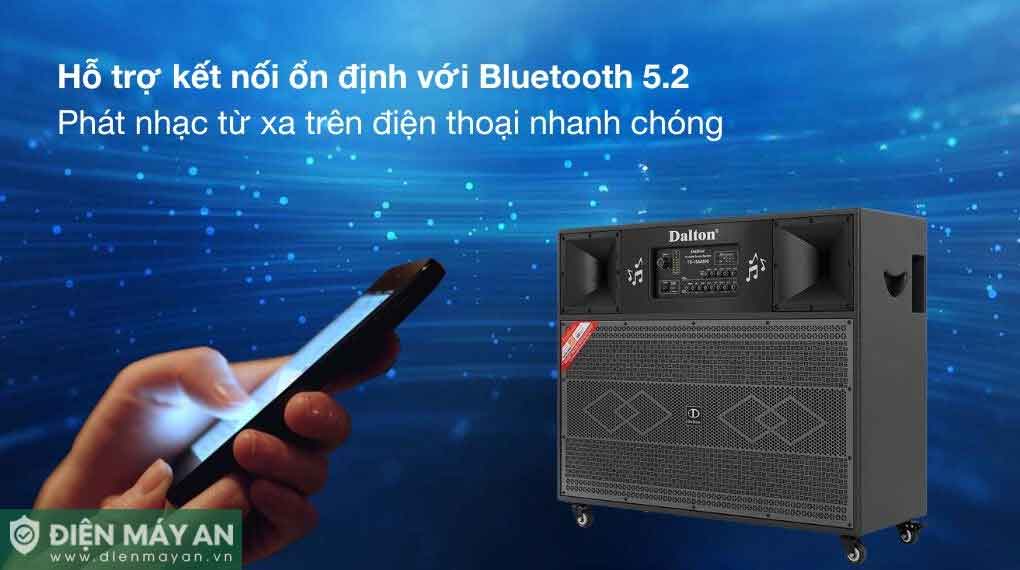 Loa kéo Dalton kết nối Bluetooth 5.2 phát nhạc từ xa bằng điện thoại thông minh